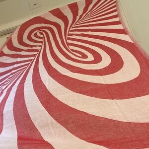 Wonderland 100% Organic Cotton with Eyelash Fringe Alice Red 2 Sides FLiPSiDE